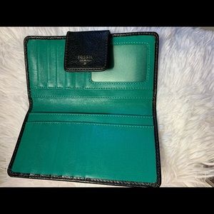 Leather Clip Fossil Wallet